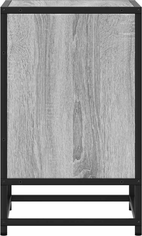 Spintelės prie lovos 2 vnt Pilka Sonoma 40x31x50 cm