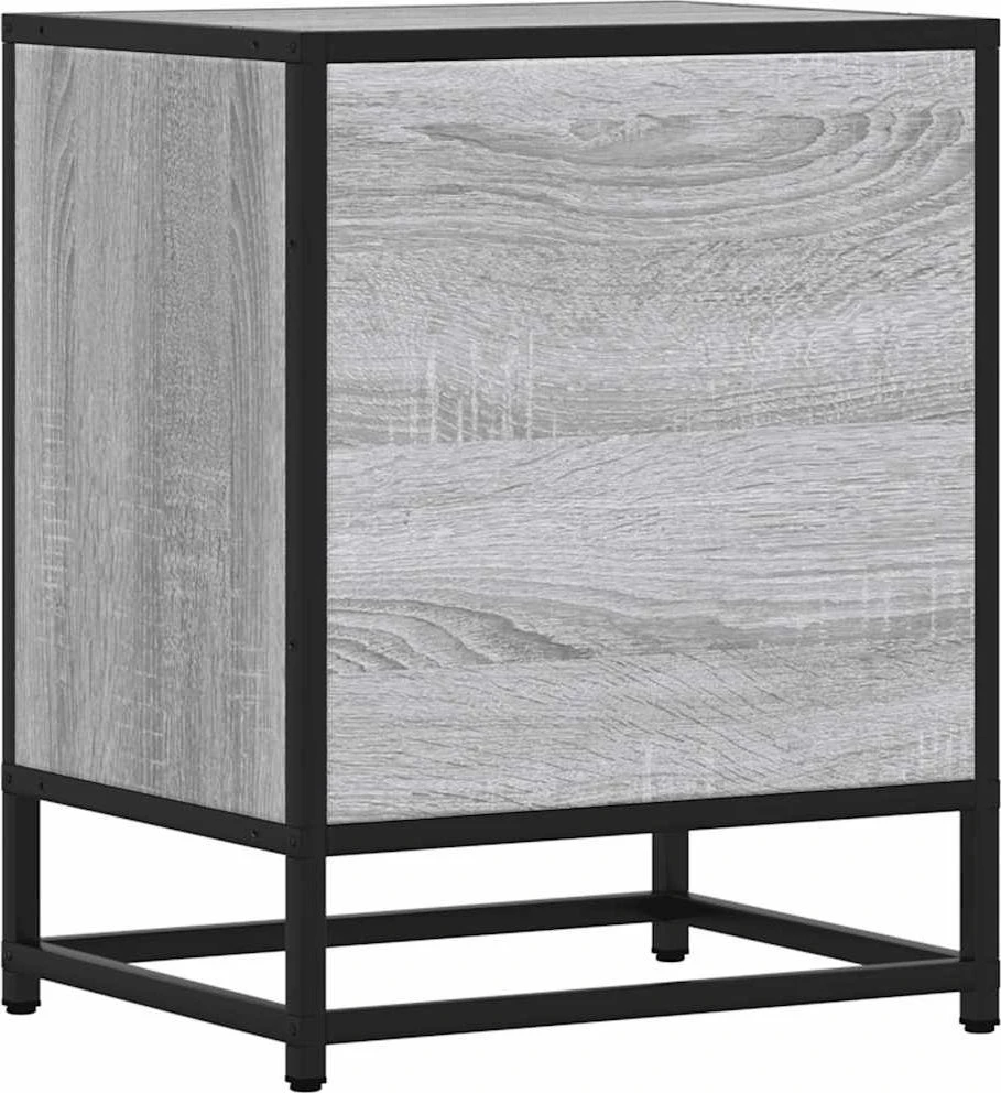 Spintelės prie lovos 2 vnt Pilka Sonoma 40x31x50 cm