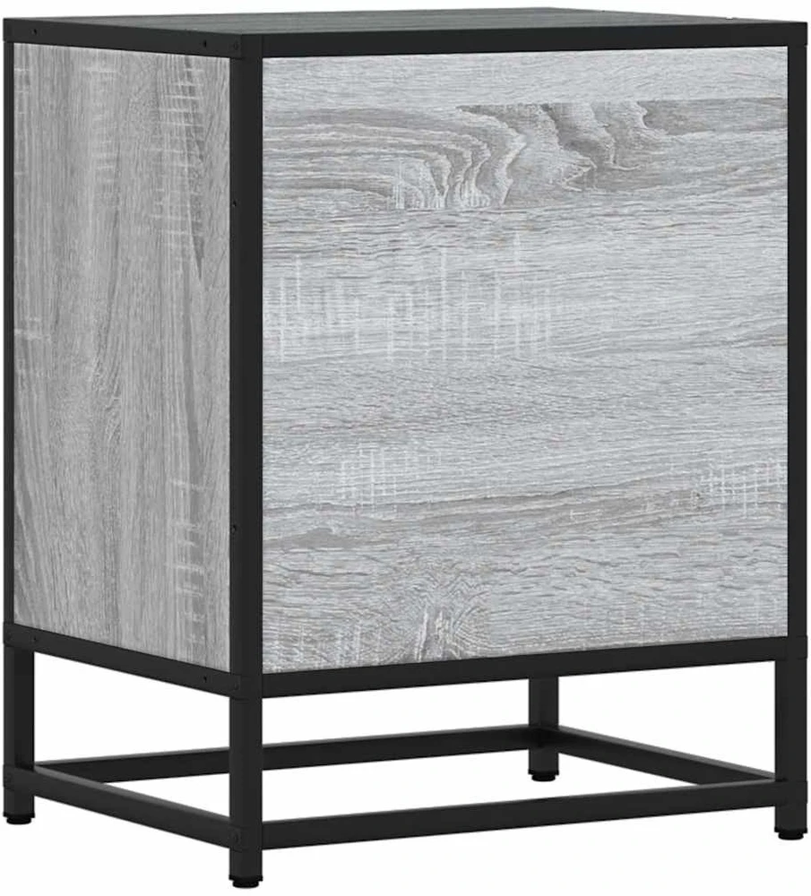 Spintelės prie lovos 2 vnt Pilka Sonoma 40x31x50 cm