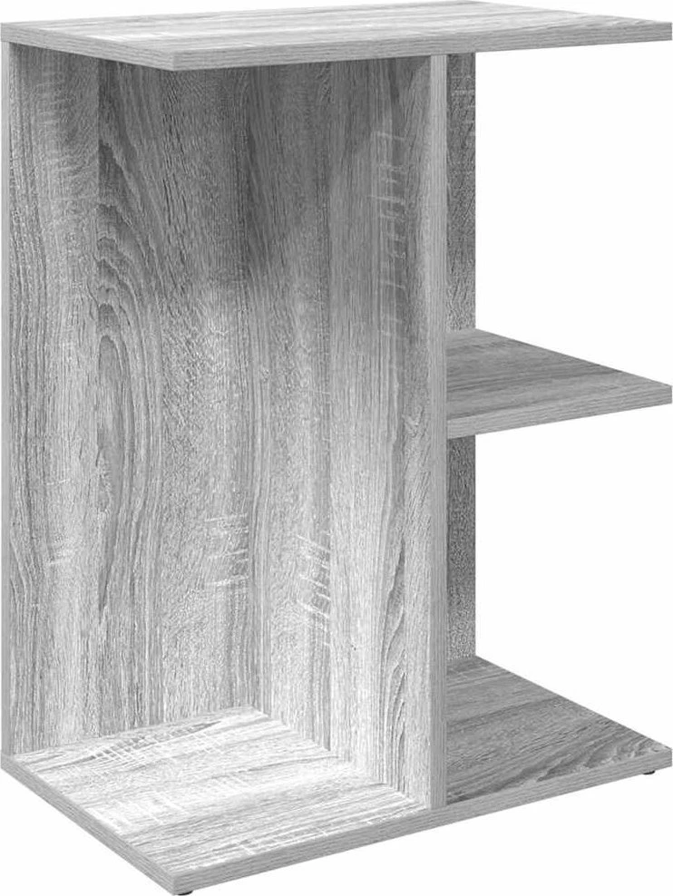 Naktinės spintelės, 2vnt., pilka, 46,5x29x61cm, mediena