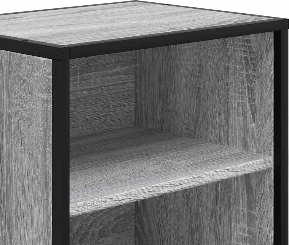 Spintelės prie lovos 2 vnt Pilka Sonoma 40x31x50 cm