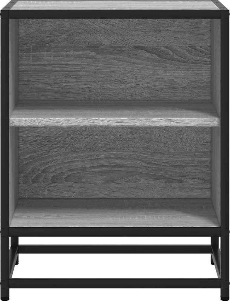 Spintelės prie lovos 2 vnt Pilka Sonoma 40x31x50 cm