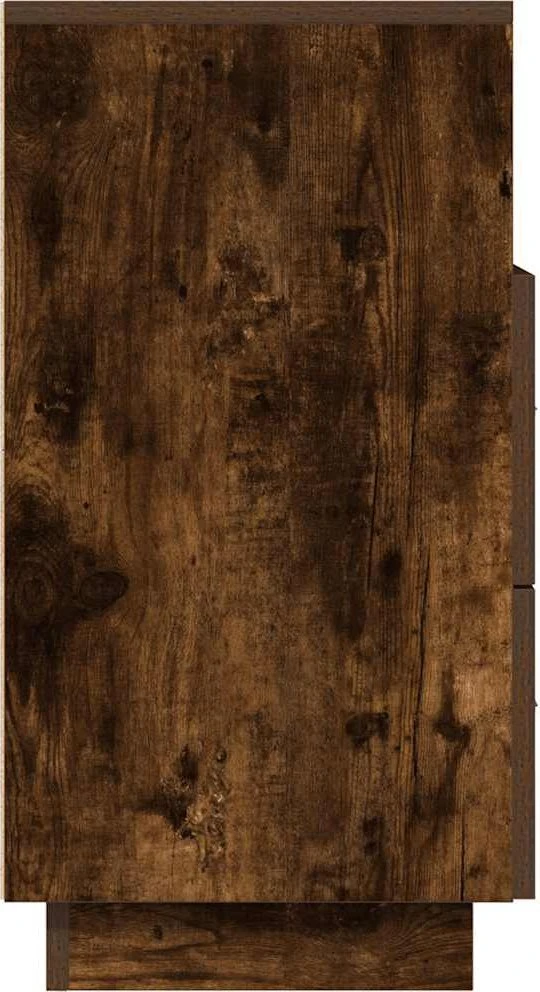Naktinės spintelės su 2 stalčiais, dūminio ąžuolo, 36x36x68cm