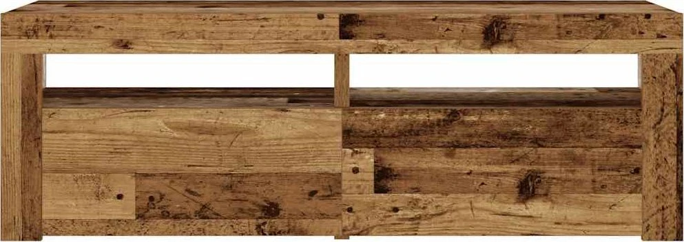 Spintelės prie lovos 2 vnt su šviesos diodais Old Wood
