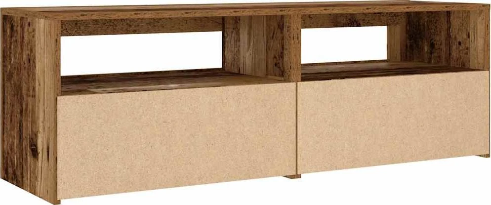 Spintelės prie lovos 2 vnt su šviesos diodais Old Wood