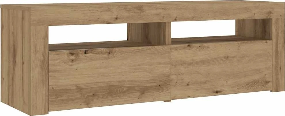 Spintelės prie lovos 2 vnt su šviesos diodais Artisan Oak