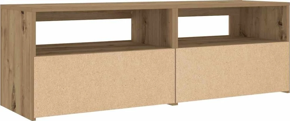 Spintelės prie lovos 2 vnt su šviesos diodais Artisan Oak