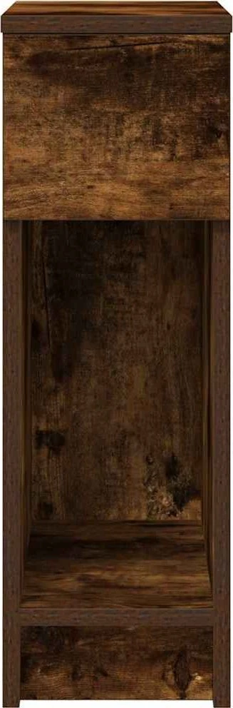 Naktinės spintelės su stalčiumi, 2vnt., dūminio, 20x36x60cm