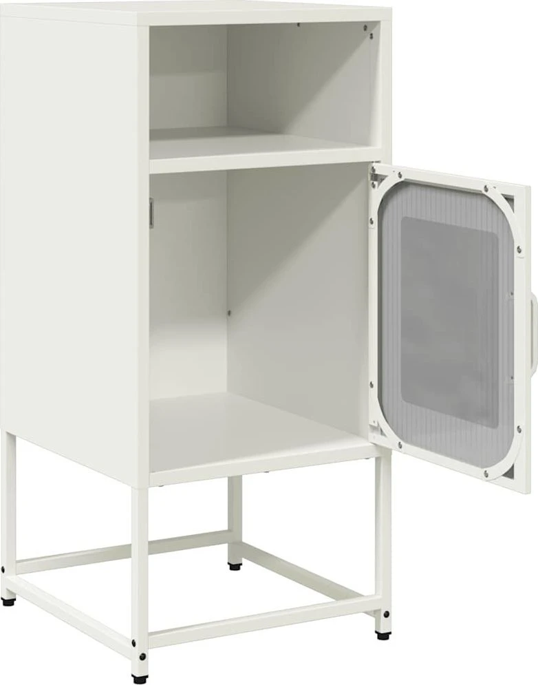 naktinė spintelė balta 36x39x78 cm šaltai valcuotas plienas