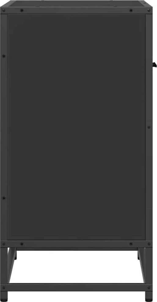 naktinė spintelė Juoda 60x31x60 cm Mediena ir metalas