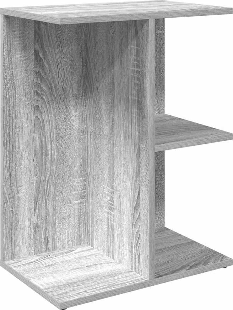 Naktinis staliukas, pilka, 46,5x29x61cm, apdirbta mediena