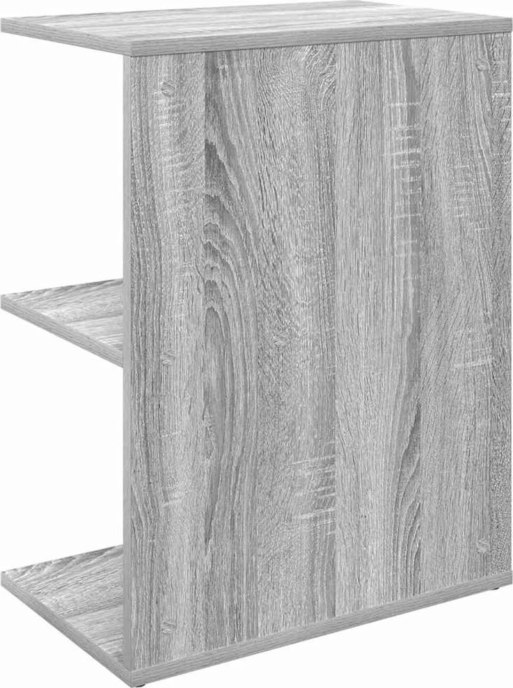 Naktinis staliukas, pilka, 46,5x29x61cm, apdirbta mediena