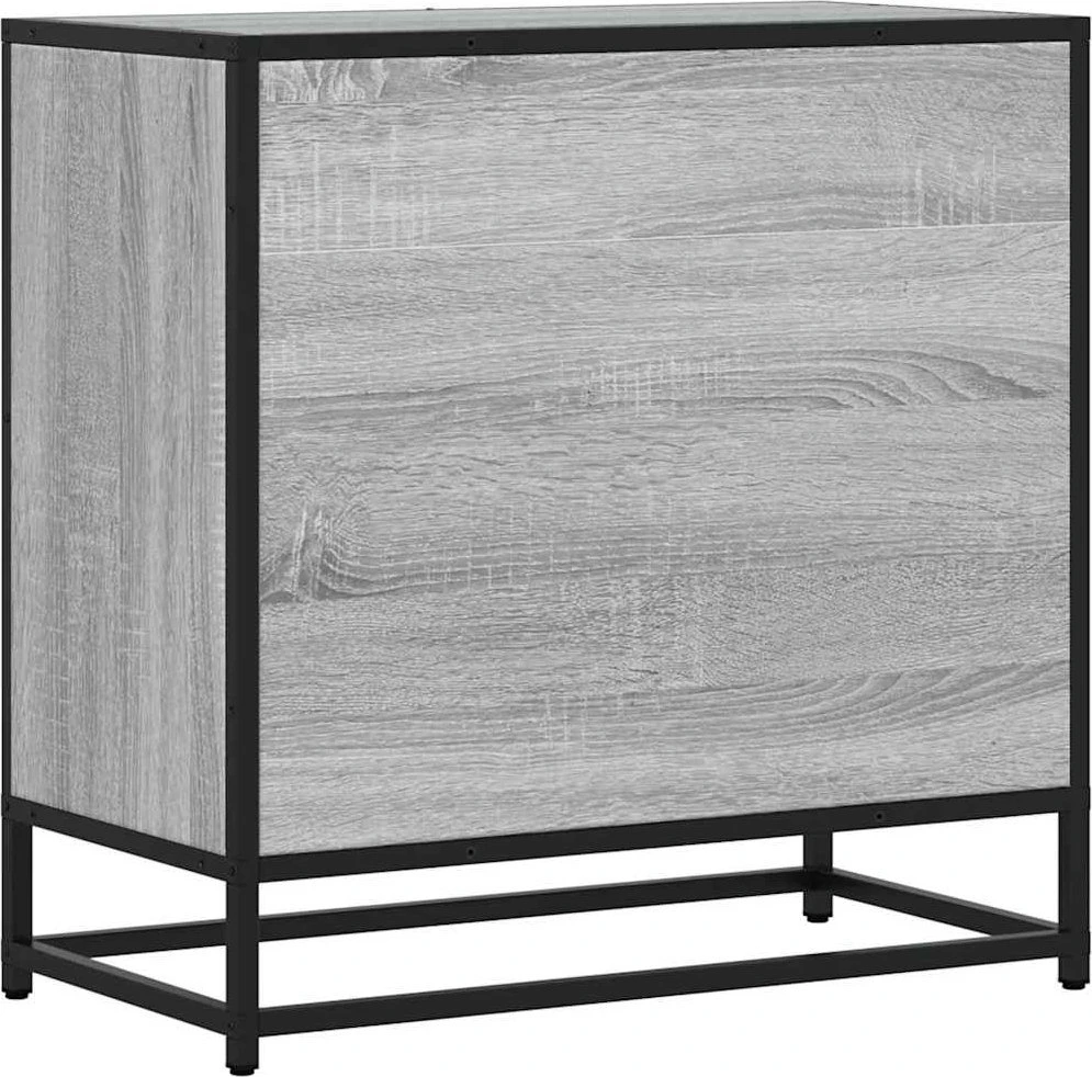 naktinė spintelė Pilka Sonoma 60x31x60 cm Mediena ir metalas