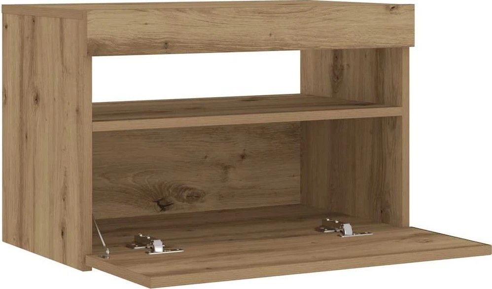 naktinė spintelė su LED lemputėmis Artisan ąžuolas