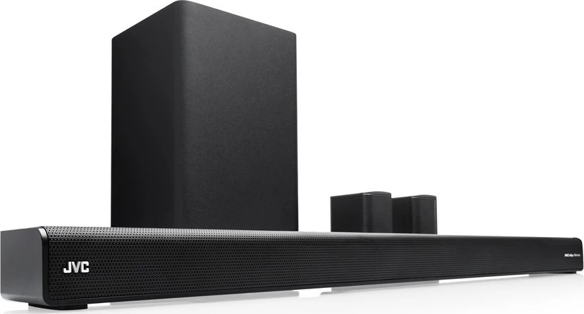 Namų kino sistema JVC TH-E874B 5.1.2 Dolby Atmos belaidžio žemųjų dažnių garsiakalbio garso juosta