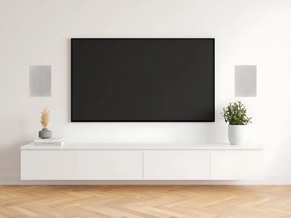 Namų kino sistema „VivoLink Vivolink“ namų kino garso paketas, žemųjų dažnių garsiakalbis + 4 aukščiausios kokybės sieniniai garsiakalbiai, juodas, laidinis, 110 W