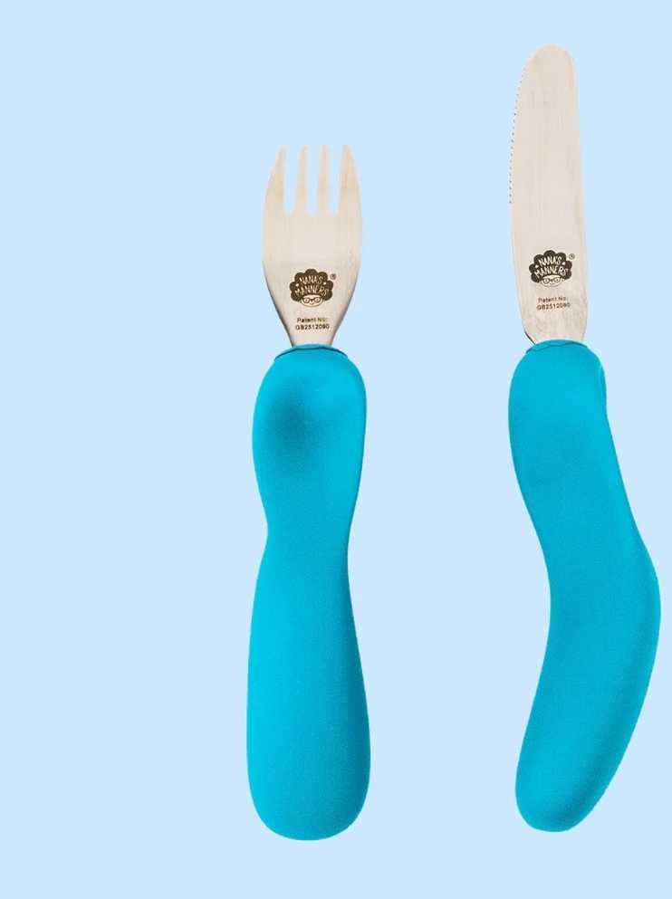 Nanas Manners 3 STAGE TEAL Mėlynas Stalo įrankiai 3-9 m