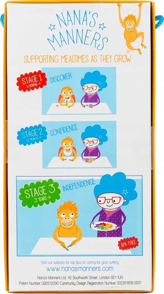 Nanas Manners 3 STAGE TEAL Mėlynas Stalo įrankiai 3-9 m