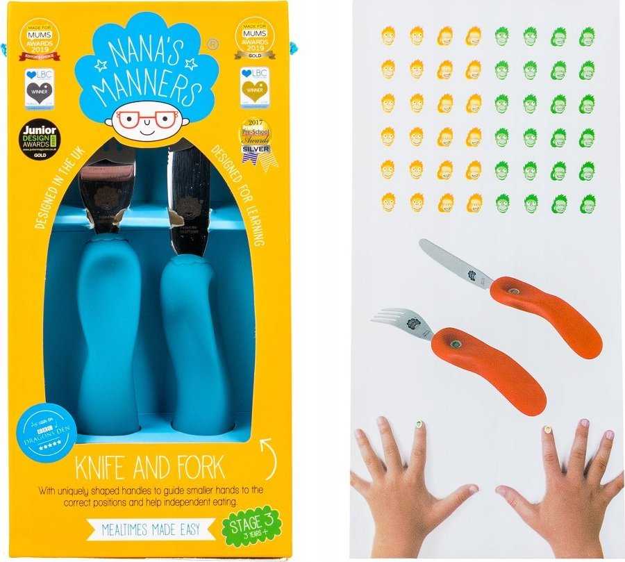 Nanas Manners 3 STAGE TEAL Mėlynas Stalo įrankiai 3-9 m