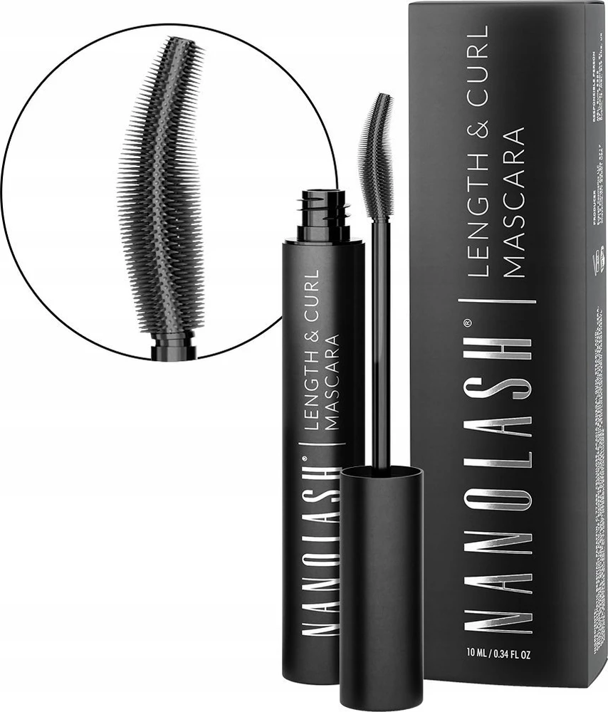 Nanolash Length y Curl Máscara De Pestañas, 10 ml