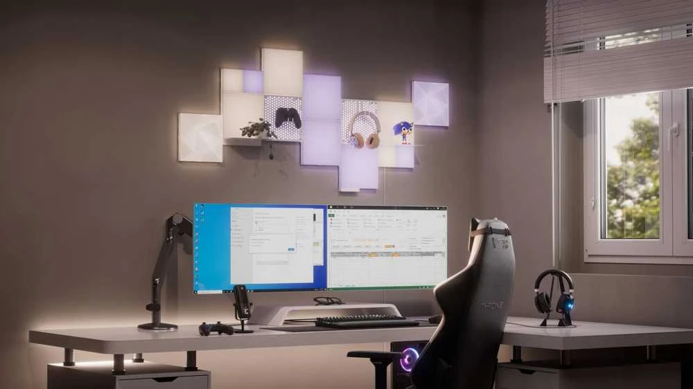 „Nanoleaf Blocks“ tekstūruotų didelių kvadratų papildomas rinkinys (2 panelės) | 16 mln. spalvų