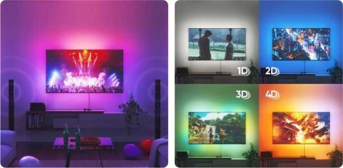 Nanoleaf 4D Screen Mirror + Lightstrip Kit (TVs & Monitors Up to 85″)