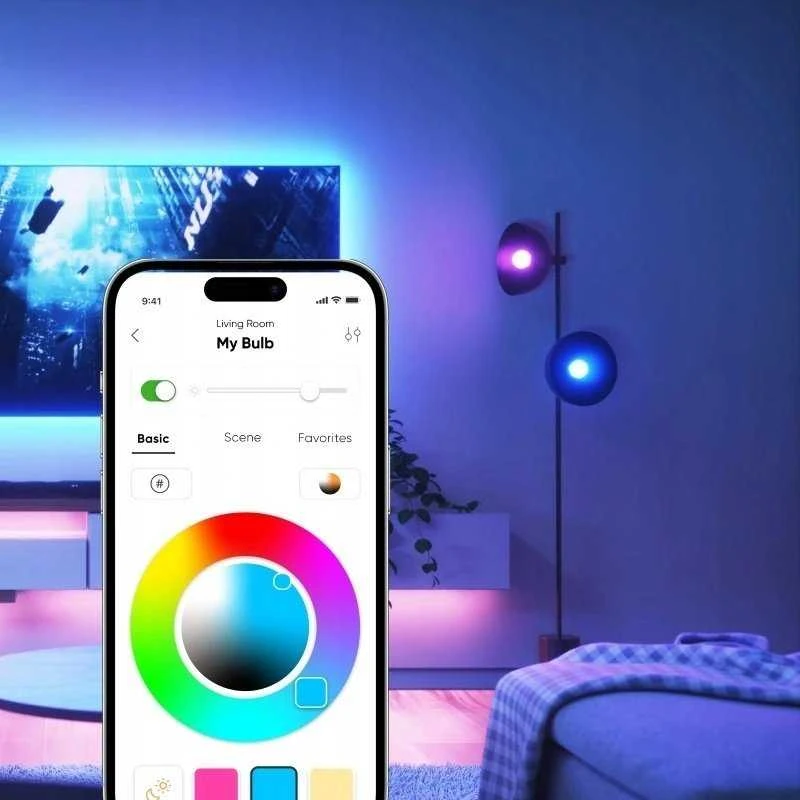 Nanoleaf Essentials Smart A60 lemputė E27 Matter 9W 806Lm RGBCW 2700-6500K | E27 | 8,5 W | RGBCW | Bluetooth, siūlai