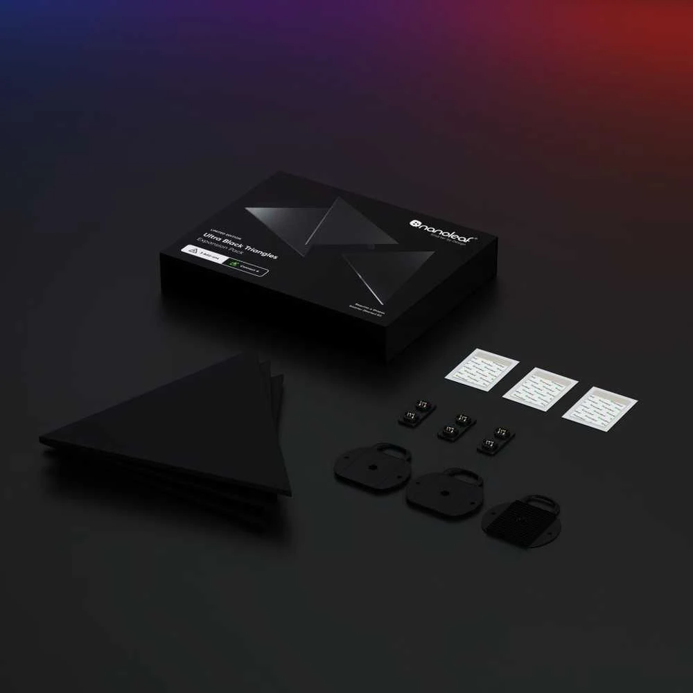 Nanoleaf | Shapes Juodas Triangles Expansion Pack (3 panels) | 42 W | WiFi