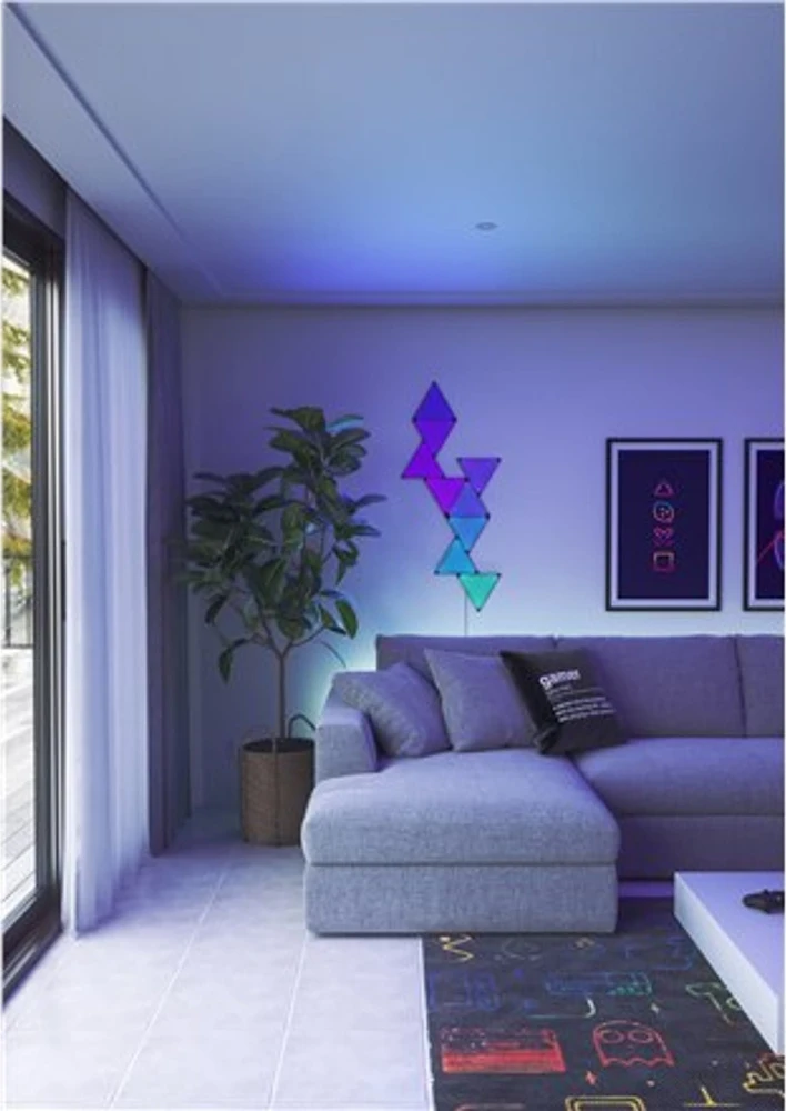 Nanoleaf Shapes - Ultra Juodas Triangles Starter Kit (9 šviesos)