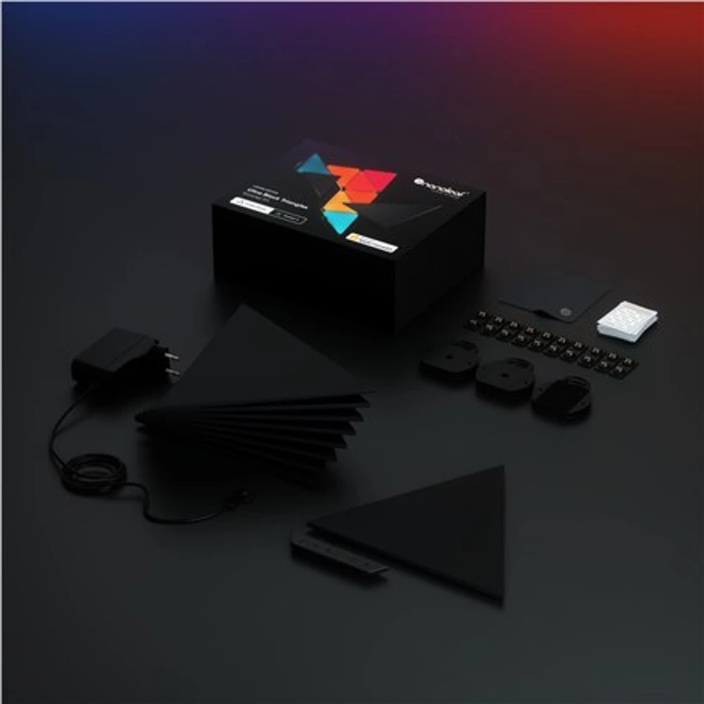 Nanoleaf Shapes - Ultra Juodas Triangles Starter Kit (9 šviesos)
