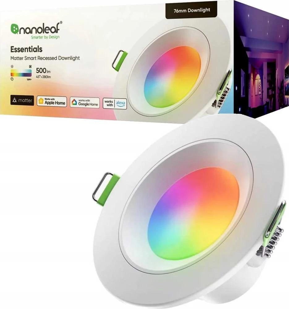 Nanoleaf Essentials Smart Downlight Matter 450Lm | 6 W | RGBCW | Bluetooth