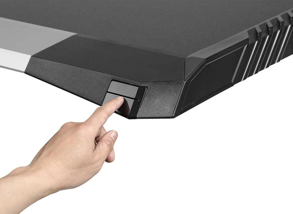 Biurko Žaidimų stalas, juodas, didelis, RGB LED, NanoRS RS150, maks. 50 kg, aukštis 780 mm