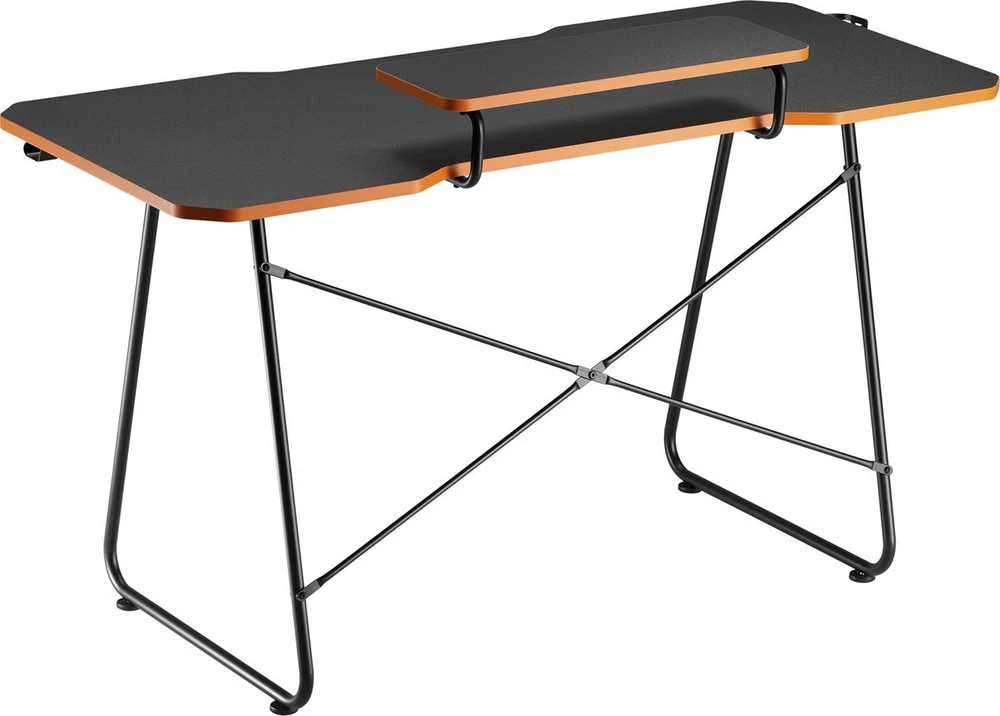 Biurko Žaidimų stalas su monitoriaus lentyna NanoRS, 50 kg, aukštis 850 mm, juodas, RS170