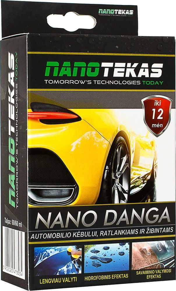 Nanotekas NANO DANGA Automobilio kėbului, ratlankiams ir žibintams, 2×60 ml