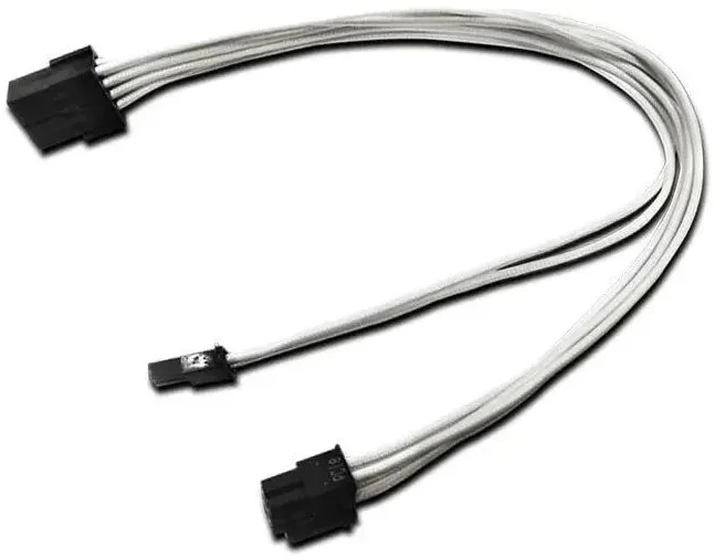 Nanoxia Kabelis PCIe 6+2Pin ilgintuvas 30cm, balta