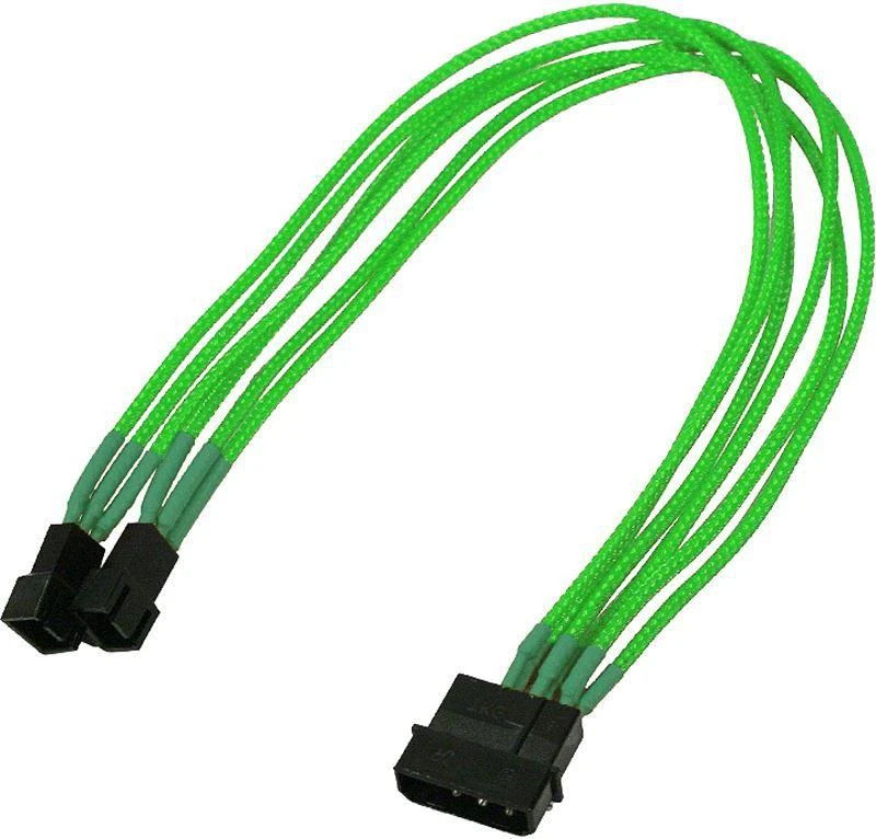 Nanoxia Molex - 3-pin x2, 0.3m, Žalias (NX42A30NG)