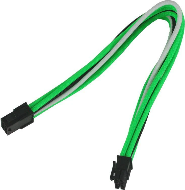 Nanoxia PCIe 8-pin - PCIe 8-pin, 0.3m, Žalias (NX8PE3EGWS)