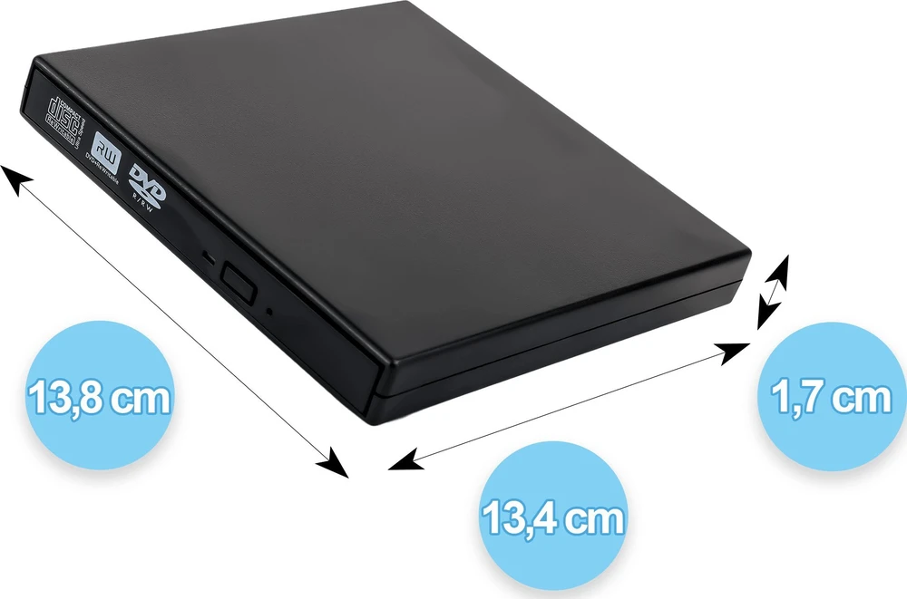 Diskų įrenginys Reagle Išorinis USB CD-R/DVD-ROM/RW slim diskų įrenginys nešiojamas rašytuvas laptopui