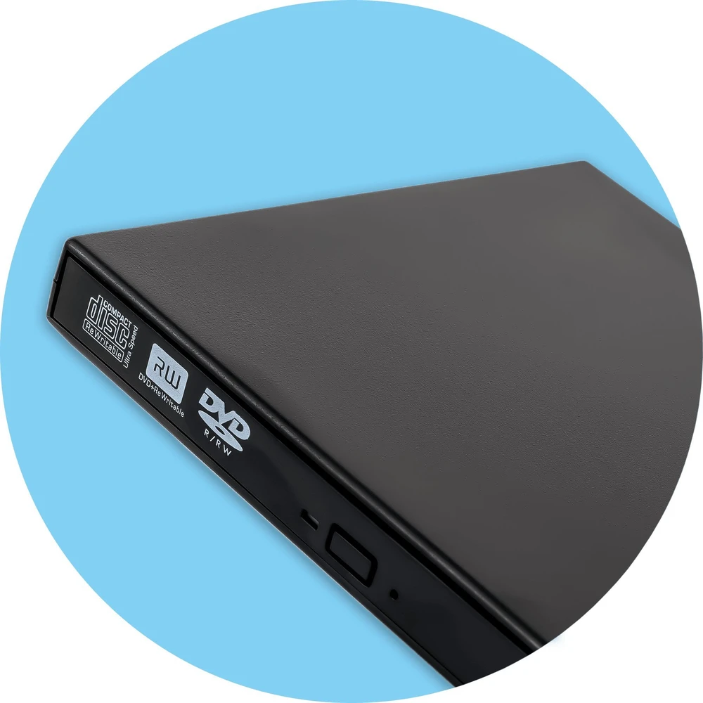 Diskų įrenginys Reagle Išorinis USB CD-R/DVD-ROM/RW slim diskų įrenginys nešiojamas rašytuvas laptopui