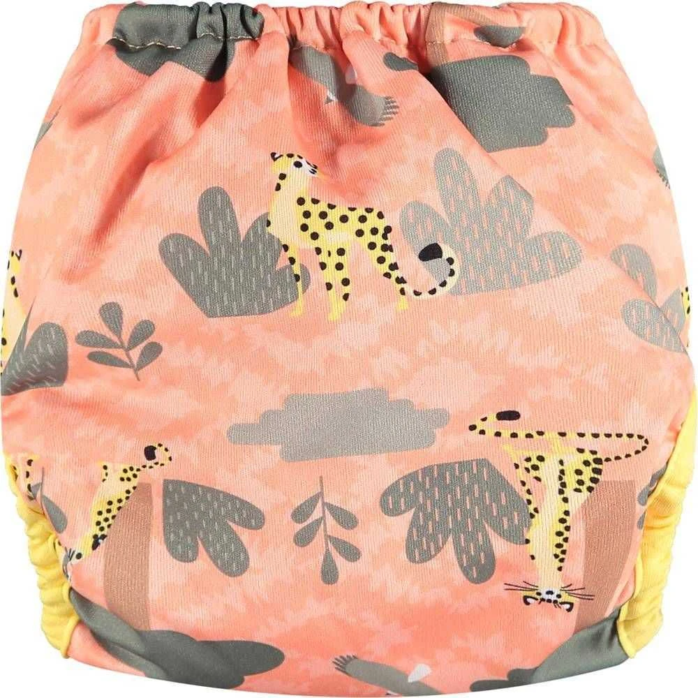 Close Caboo Uždaryti Caboo Cover, daugkartinio naudojimo vystyklai Pop-in AIO Cheetah su spaudėmis 4,5-16 kg, 1 vnt.