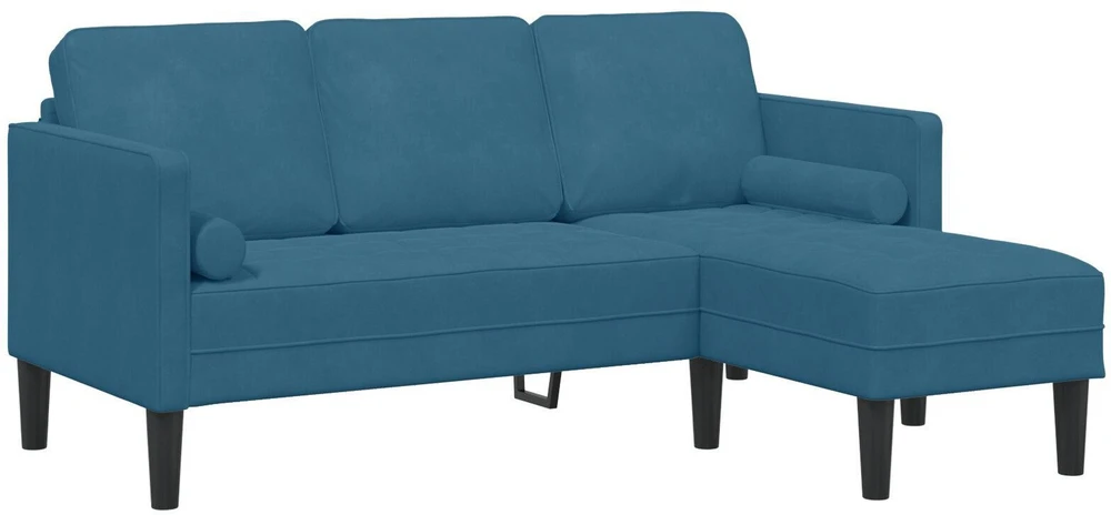 Sofa Sofos komplektas su pagalve Mėlyna Poliesteris