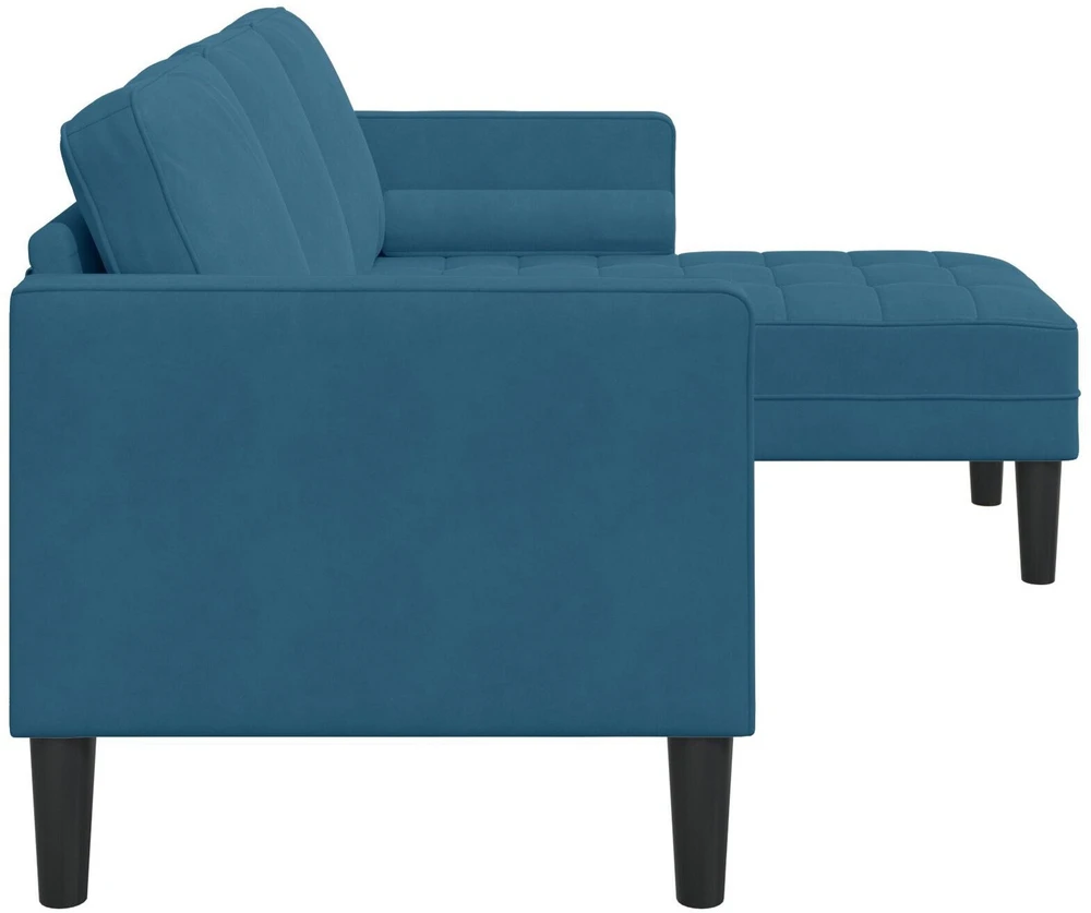 Sofa Sofos komplektas su pagalve Mėlyna Poliesteris