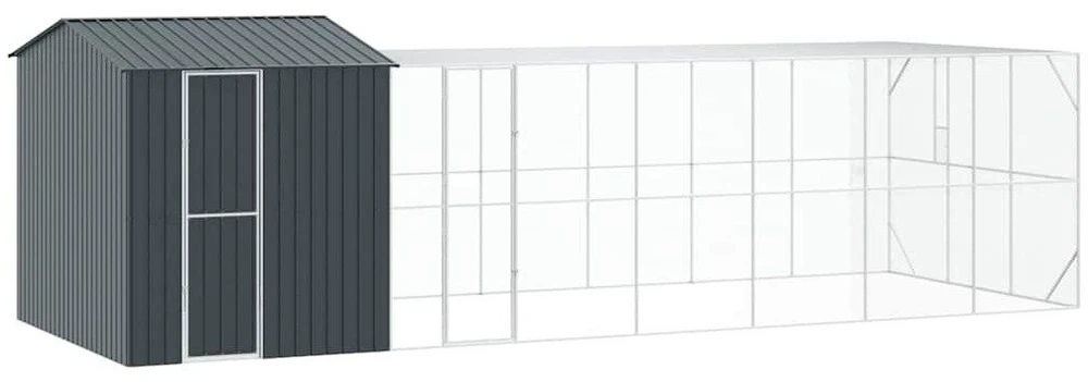 Paukščių narvas Antracitas 845 x 304 x 247 cm Cinkuota plienas
