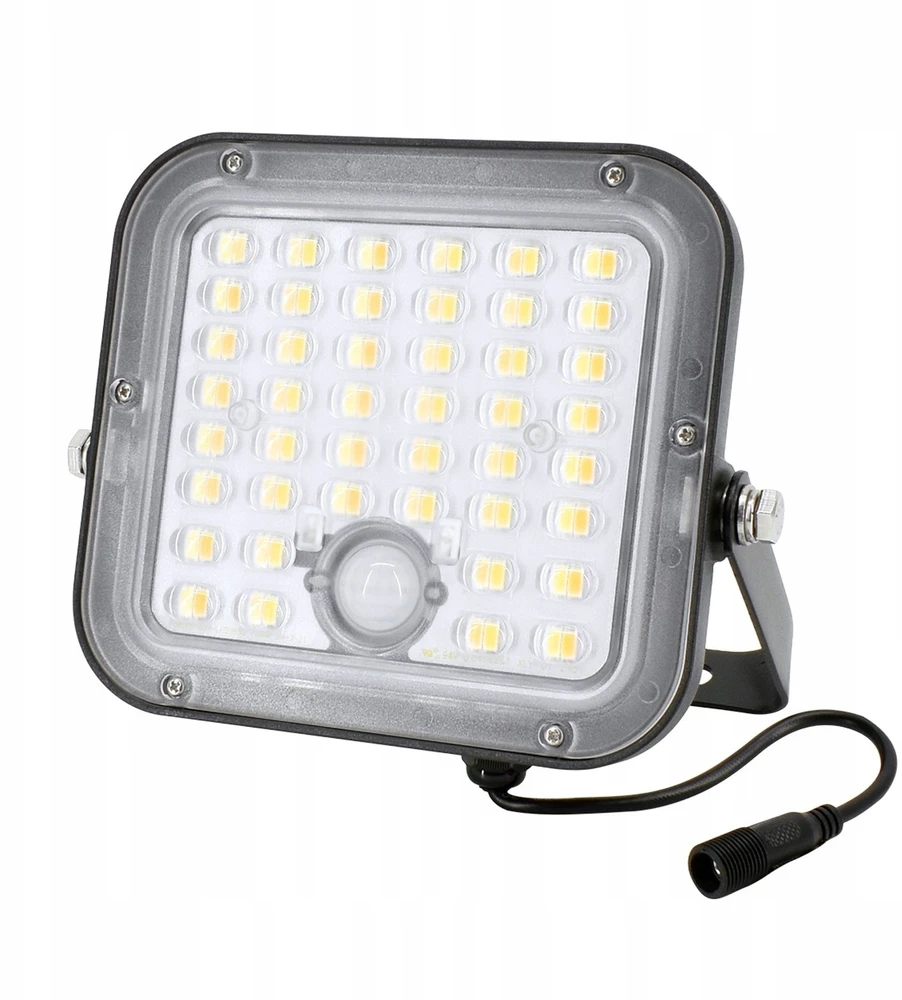 BEMKO SOLPAR LED saulės energija varomas prožektorius 10W 1500lm 3000/4000K IP65 Juoda PIR jutiklis