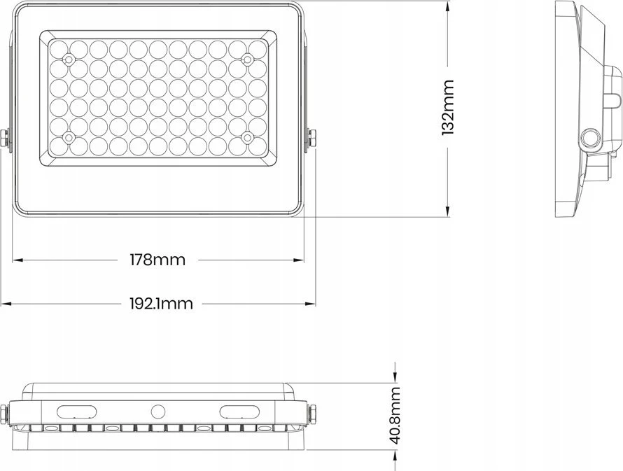 „Eko-Light Milagro“ prožektorius, „Milo EKO9154*“, 8 W LED, 1000 lm, 6000 K, IP65, su prieblandos / judesio jutikliu