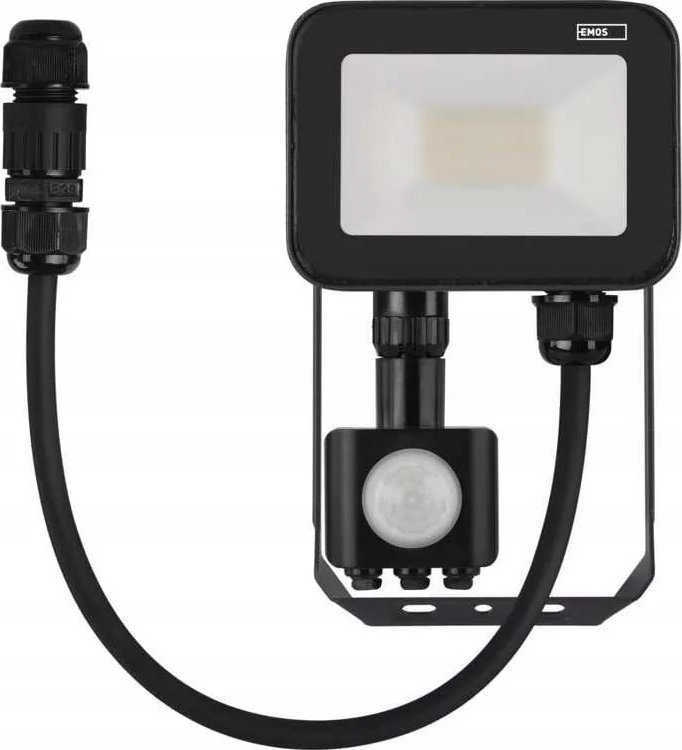 „Emos Floodlight“ LED prožektorius Profi/Ideo PIR ZS2712 10W 1100lm 4000K IP65 PIR judesio jutiklis juodas