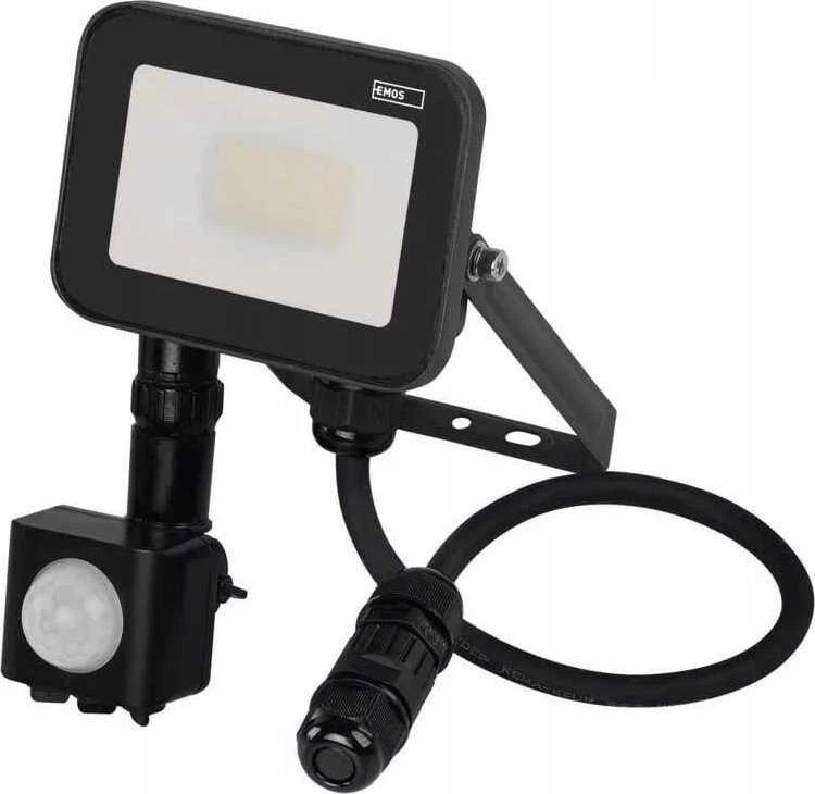 „Emos Floodlight“ LED prožektorius Profi/Ideo PIR ZS2712 10W 1100lm 4000K IP65 PIR judesio jutiklis juodas