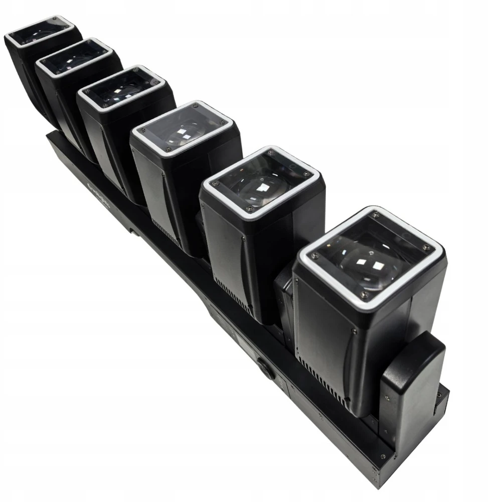 EVOLIGHTS 6 CANNON šviesos spindulio efektas su 6 galvutėmis