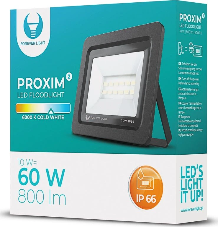 Prožektorius LED PROXIM II 10W |6000K| IP66 Forever Light