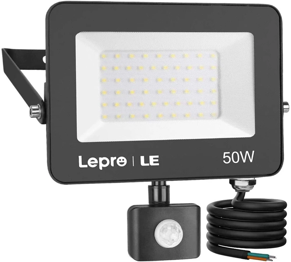 LEPRO 340006-DW-EU 50W 5000K IP65 LED prožektorius su judesio sensoriumi